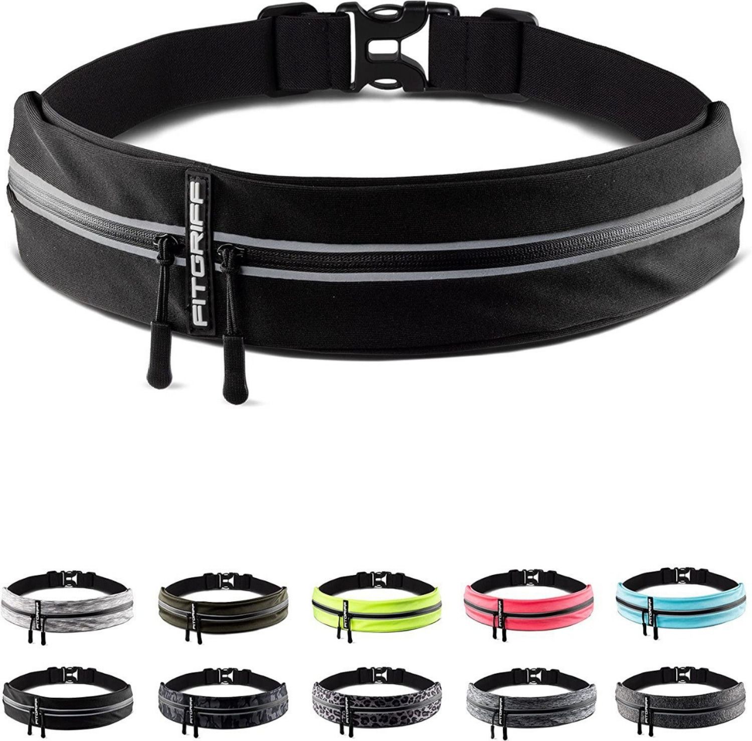 Adjustable Running Belt Zipper Travel Waist Pack Sports Pouch Bag Jogging Diving Weight Belt