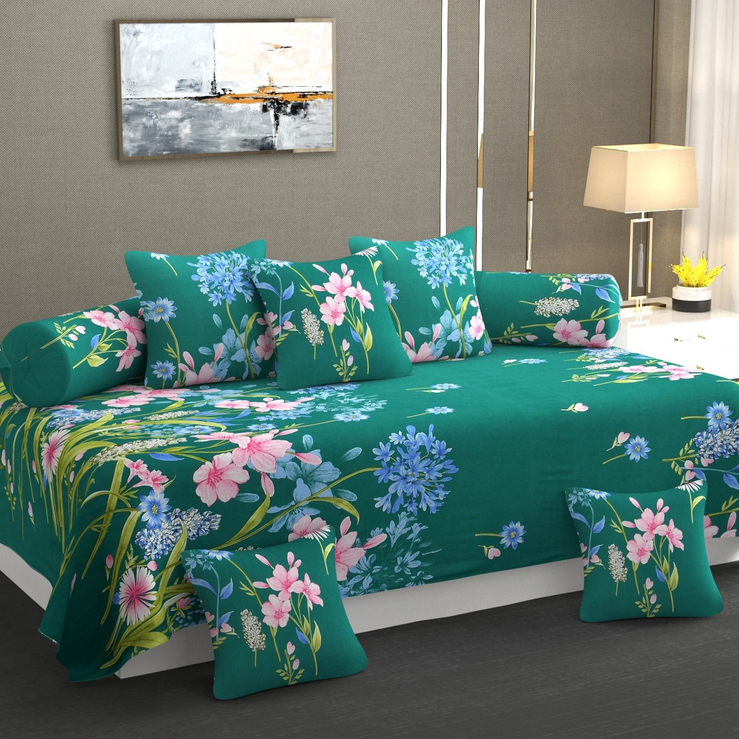 ncs Cotton Floral Diwan Set-picture-18