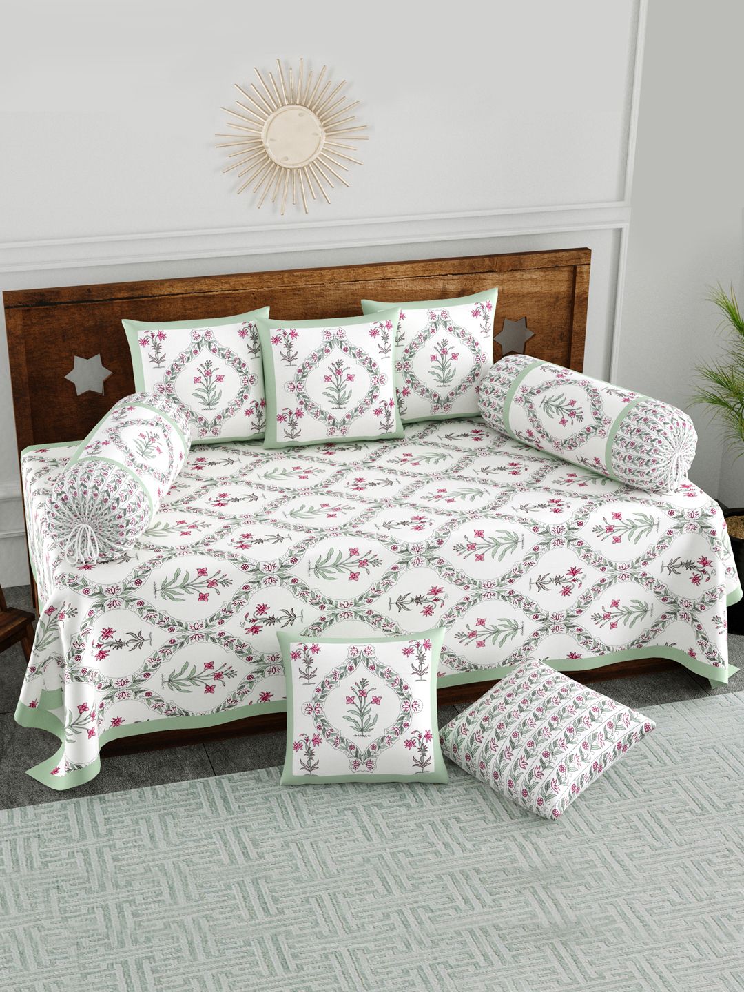 blocks of india Cotton Paisley Diwan Set-picture-21