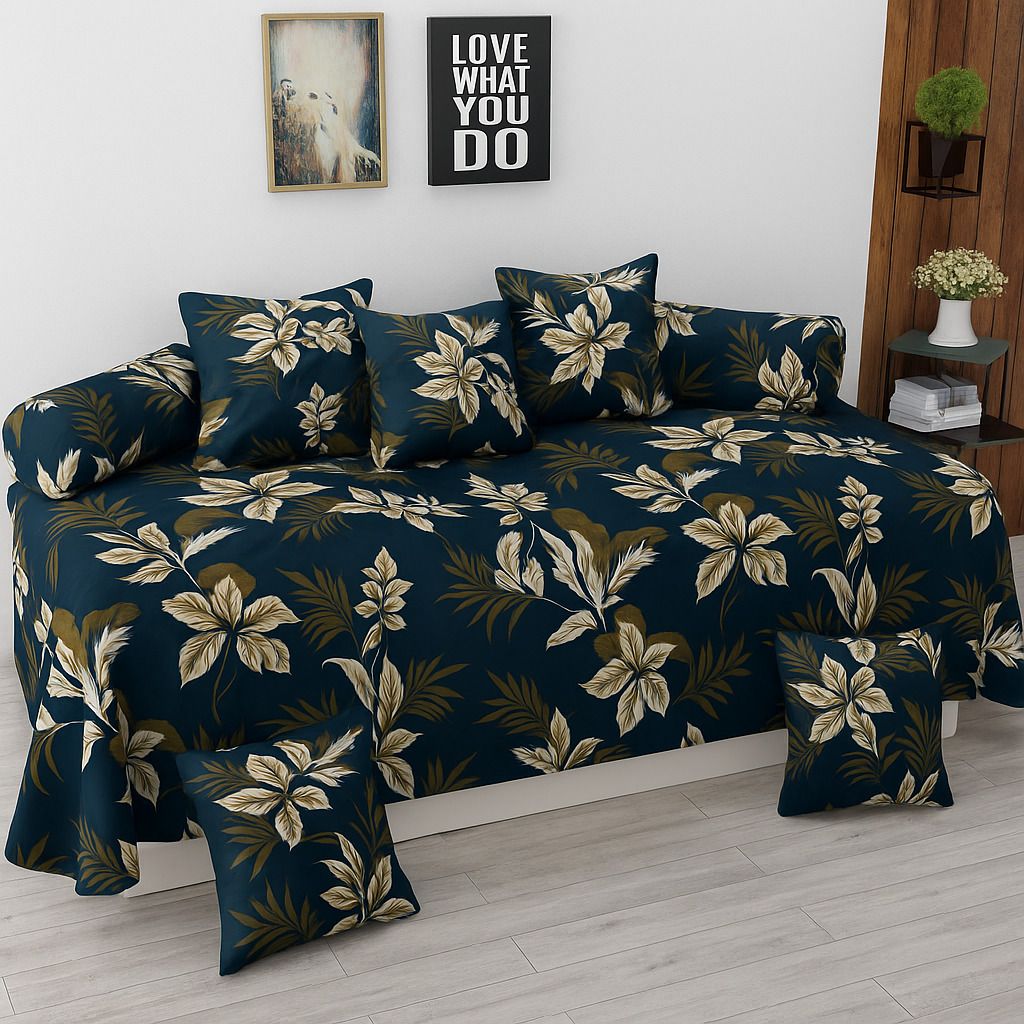 Cotton Floral Diwan Set-image-3