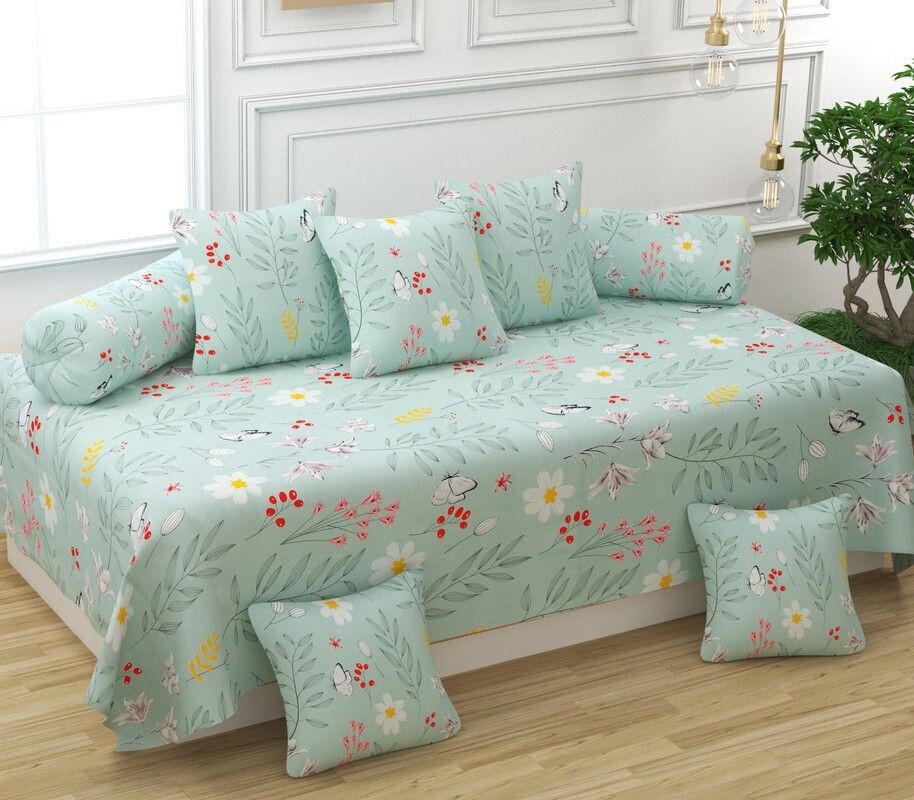 Polycotton Floral Diwan Set-image-15
