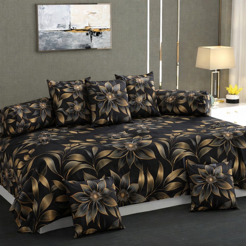 Cotton Floral Diwan Set-image-17