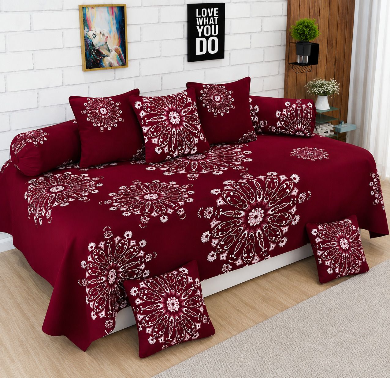 Polycotton Geometric Diwan Set-image-1