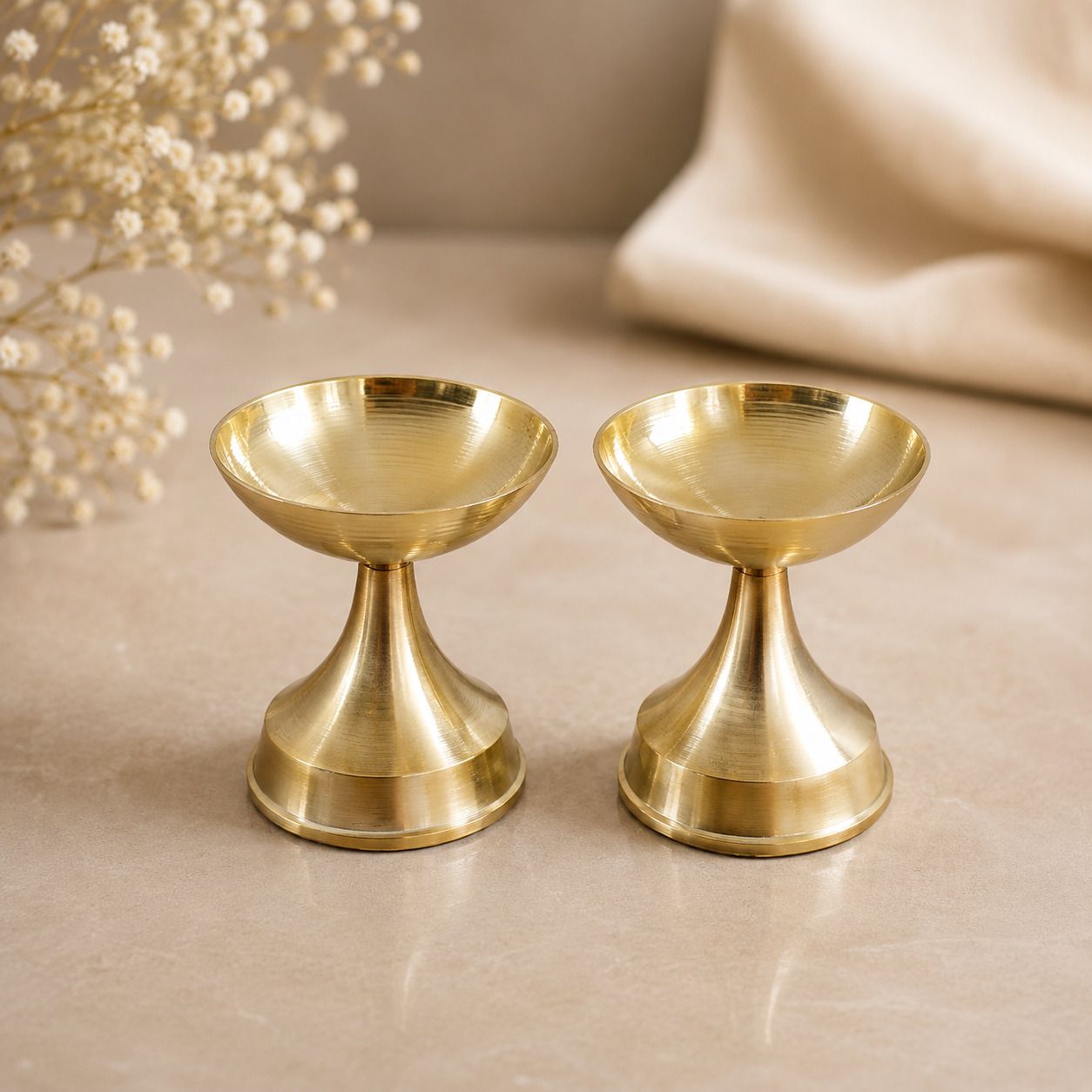 Brass (Pack of 2) Table Diya-image-31