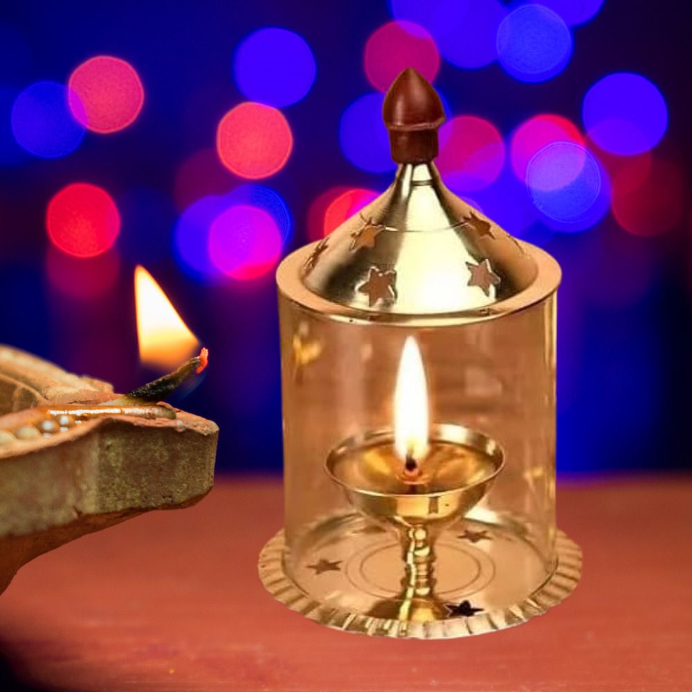 sanskaari Borosilicate Glass Table Diya-picture-6
