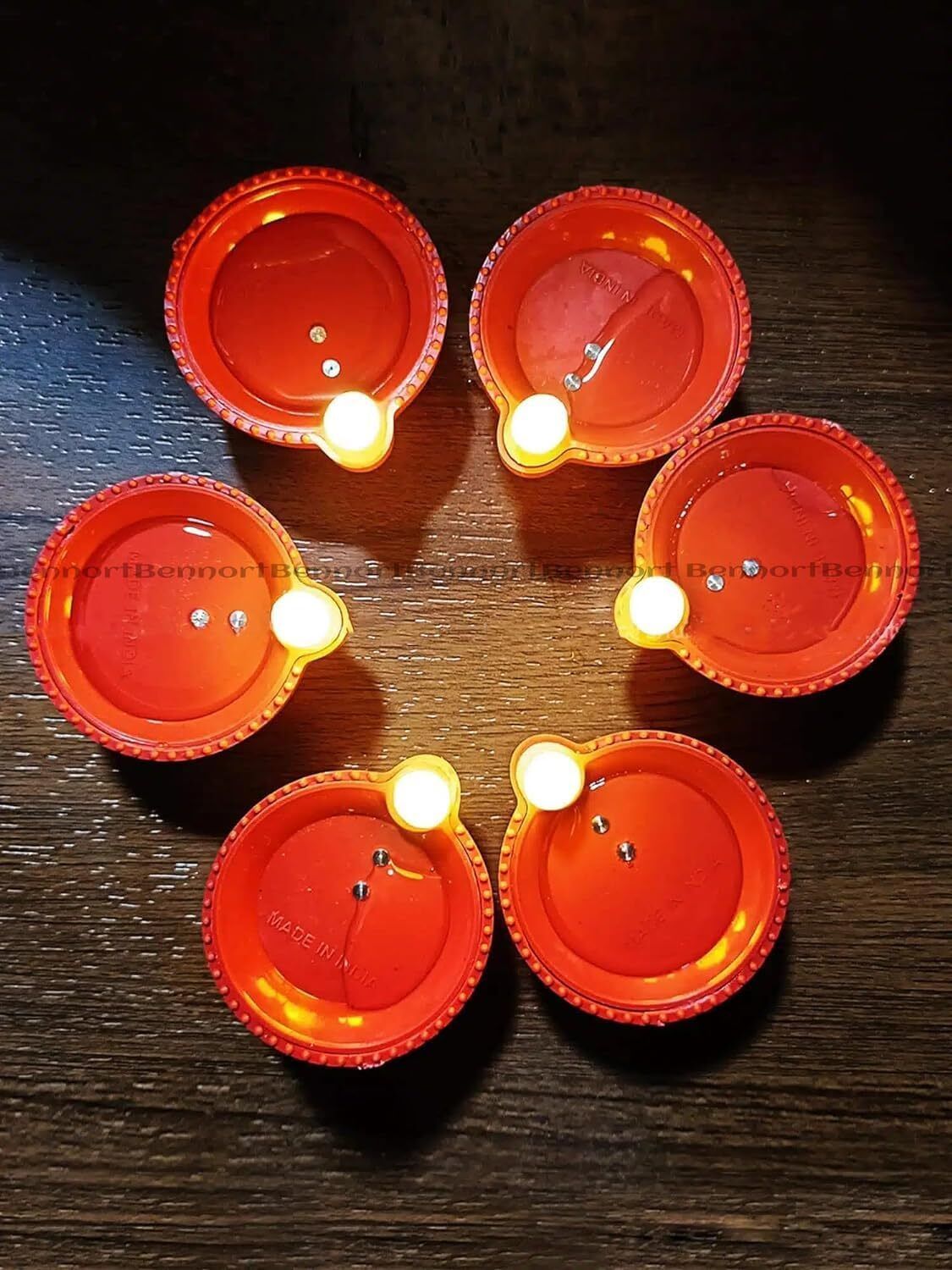 LED Light Water Sensor Diya Candle with Water Sensing Technology E-Diya Plastic (Pack of 6) Table Diya-image-35