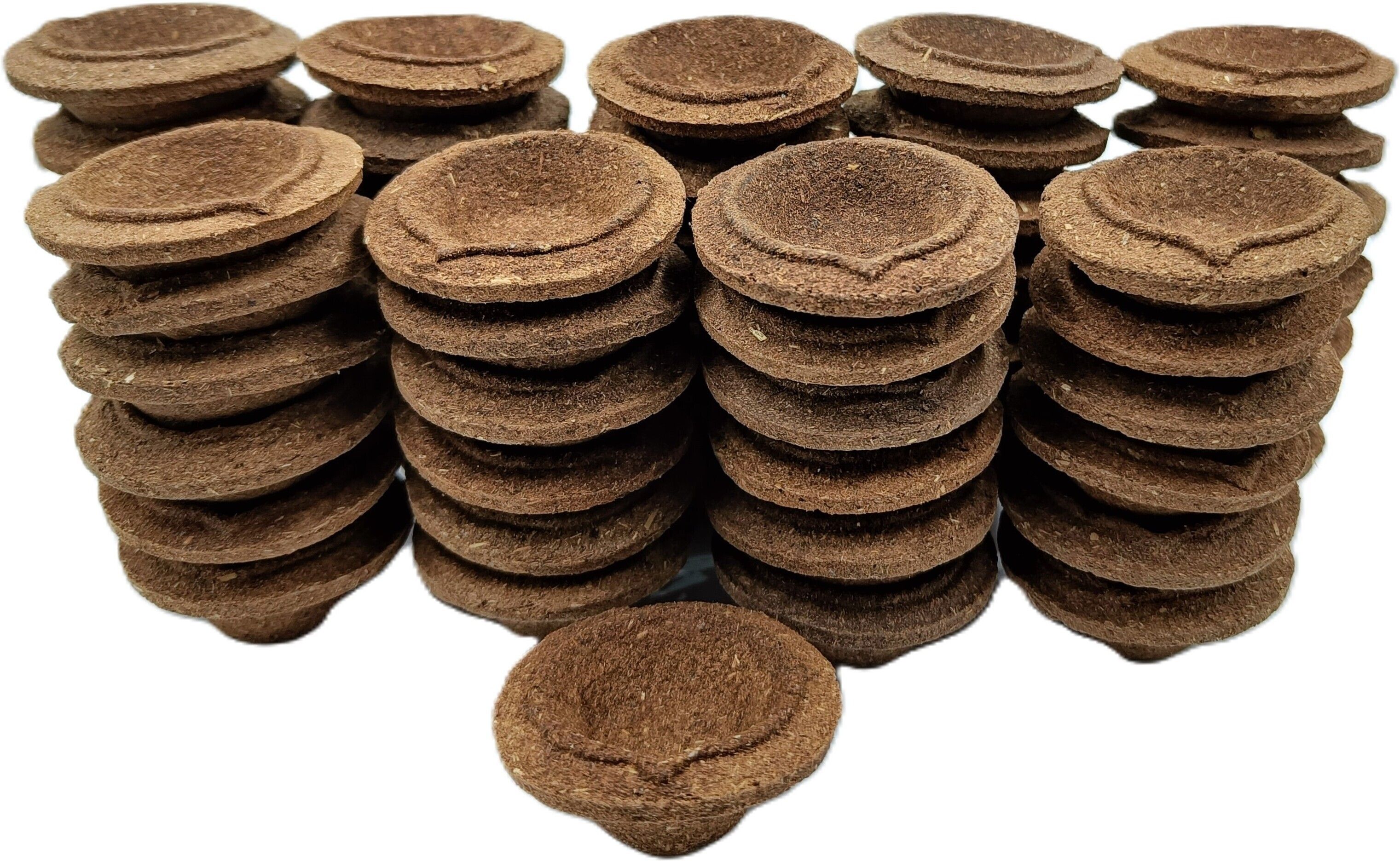 Gaukosh Panchgavya Diya/Deepak, 60Pcs, Made of 5 Natural Elements Cow Dung (Pack of 60) Table Diya Set-image-20