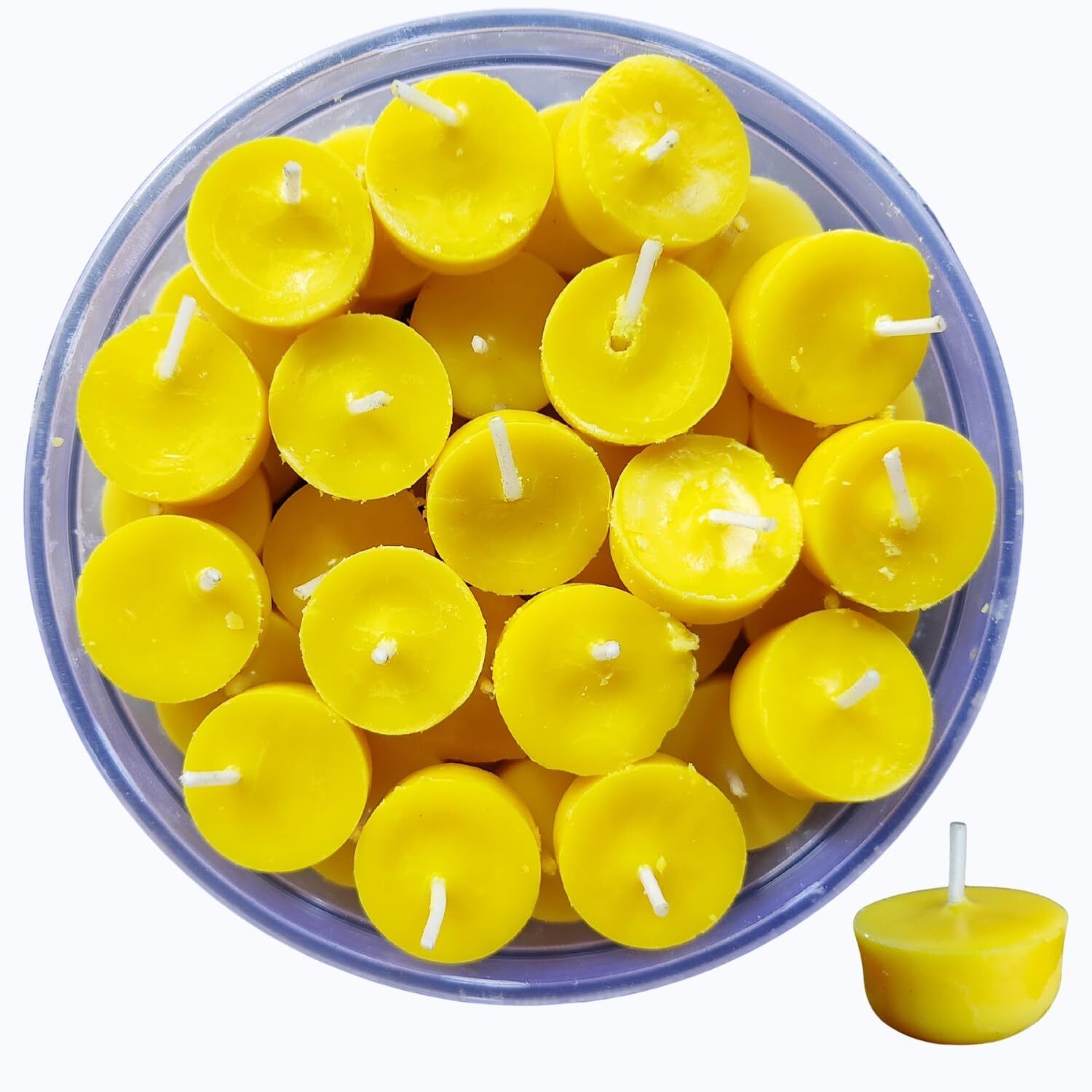 Big Ghee Diya for Pooja – Jumbo Size Diya Batti for Daily Puja – Pack of 50 Cotton (Pack of 50) Table Diya Set-image-4