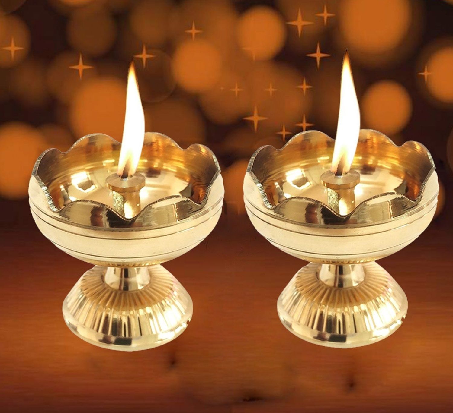 dsh Brass (Pack of 2) Table Diya-picture-16