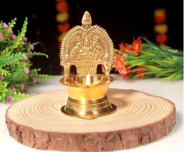 krishna arts Pure Brass Lakshmi Oil Diya Brass Table Diya-picture-21