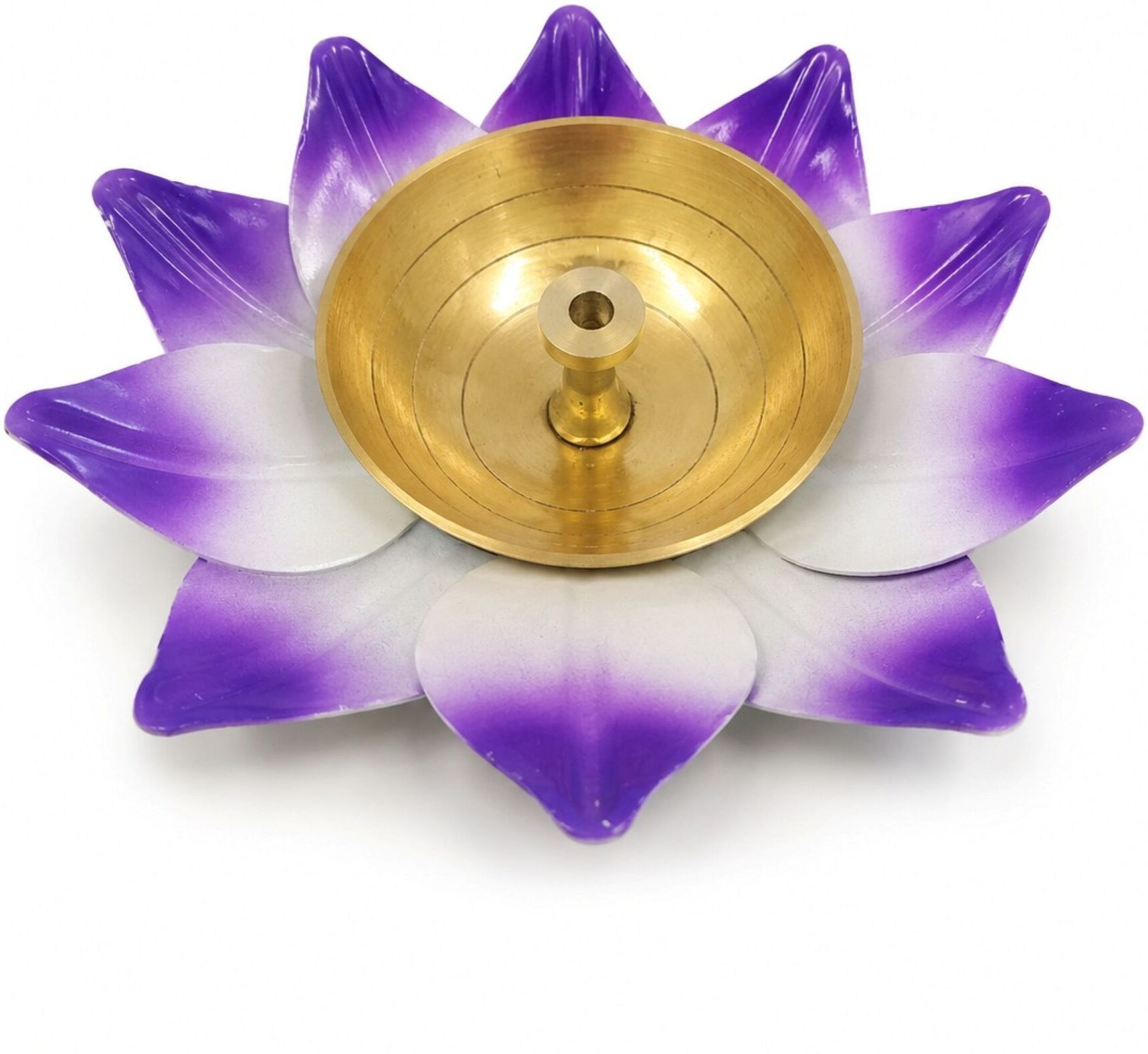 tinku k store Brass Lotus Diya for Pooja (Pack of 1) Brass Table Diya-picture-24