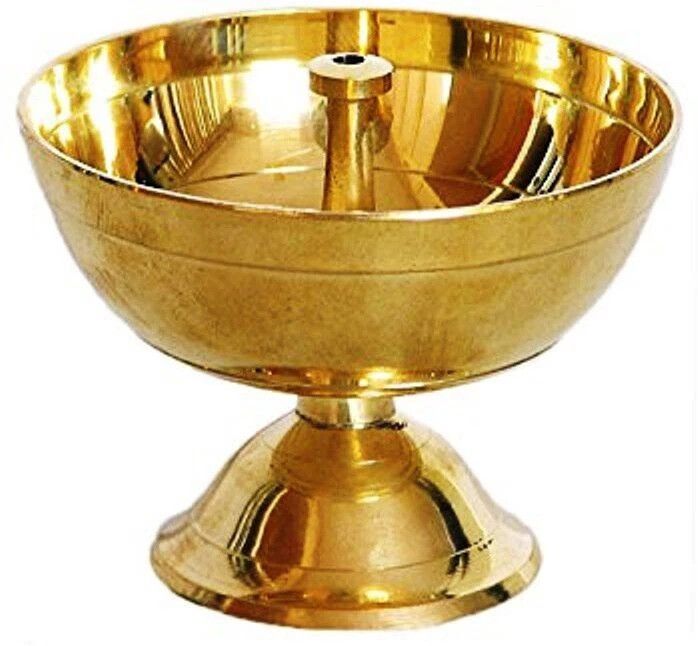 Golden Akhand Jyoti Brass Table Diya-image-25