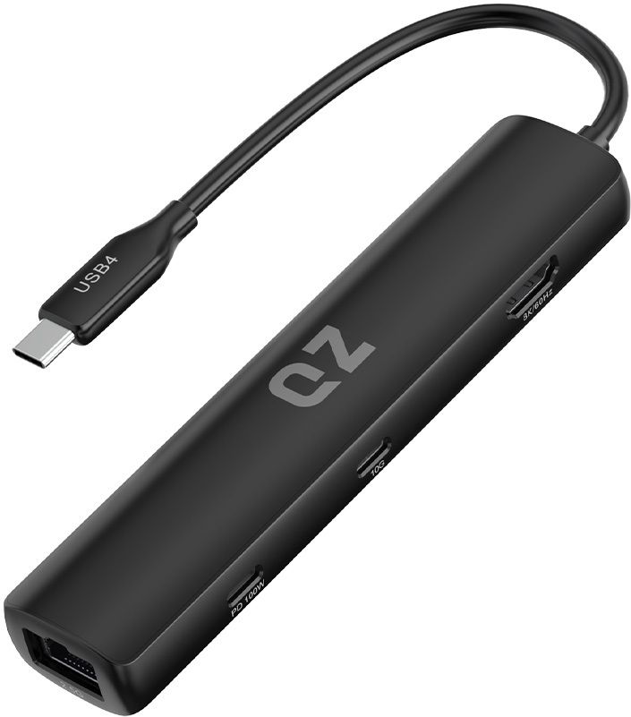 QZ [USB 4.0, 8K/60Hz, 6 in 1] USB 4.0 Hub HDMI 8K/60Hz, 40 Gbps, USB Hub 4.0, Power Delivery PD 100W, Laptop Docking Station for USB 4.0 PC Laptop Phones and Office Work Stations [Aluminum]-image-8