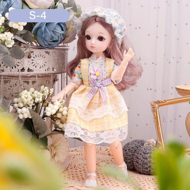 30Cm 1Ps of Girls Look Durable Fashion Princess Doll Hand & Legs Movable Doll Toy for Kids-(Color:Yellow+White- 30Cm)-image-40