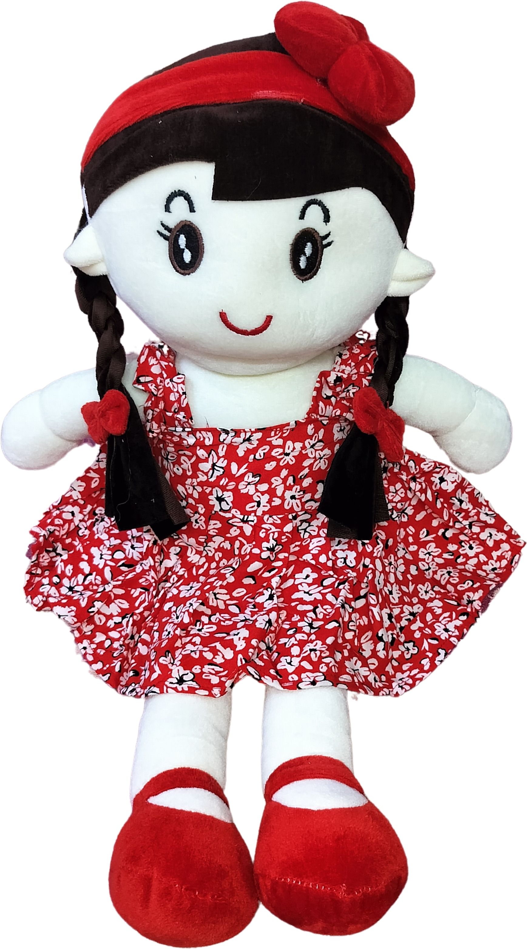 prapti mart Soft Stuffed Doll for Girls,Plush Doll,Perfect Gift,Red Dress,Age 1 +,H-57cm-picture-29