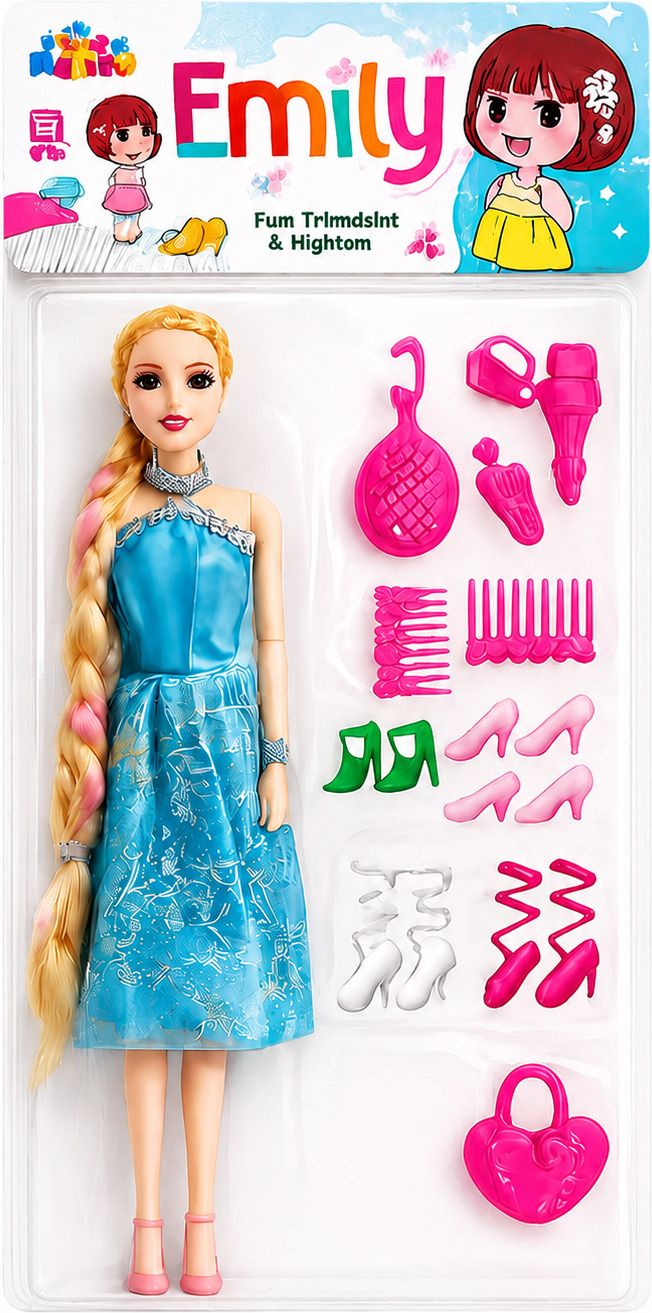 nihank Emily Fashion Doll with Beauty Accessories & Shoes Set For kids-picture-42