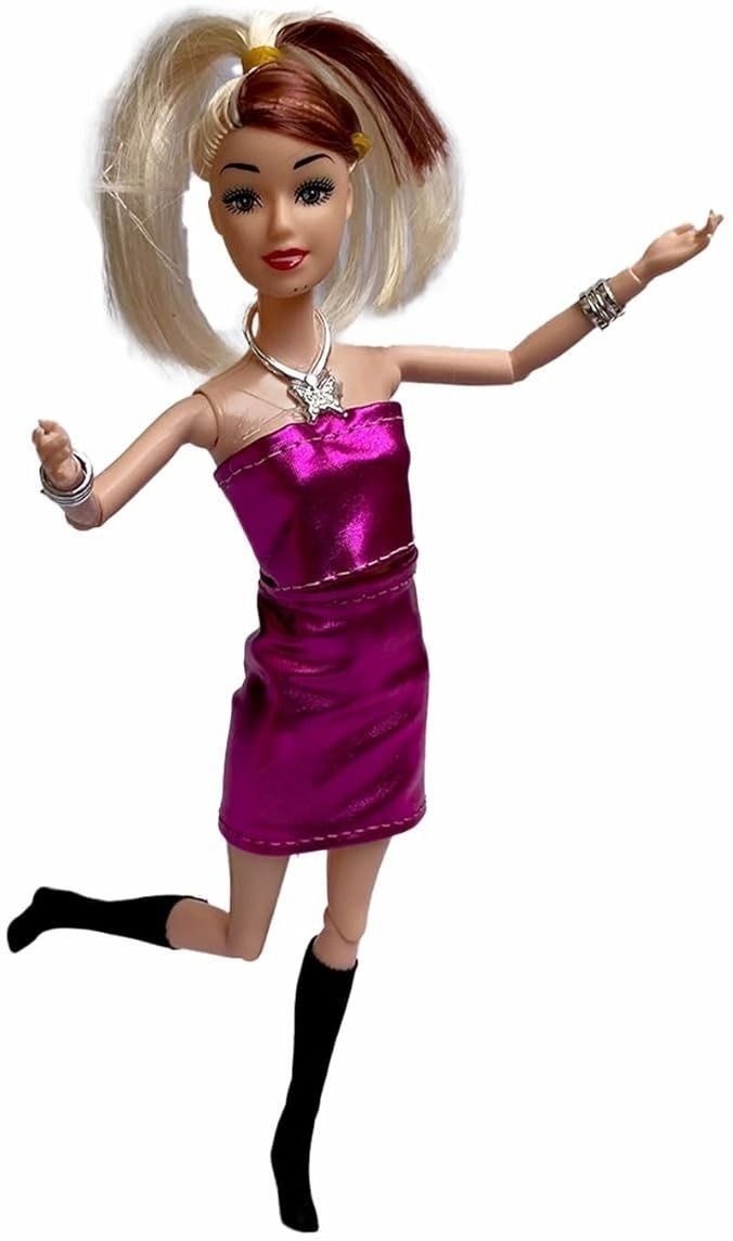 khyali Fashionable Beautiful Elegant Doll with Movable Joints for Girls (Pack of 1)|443-picture-34