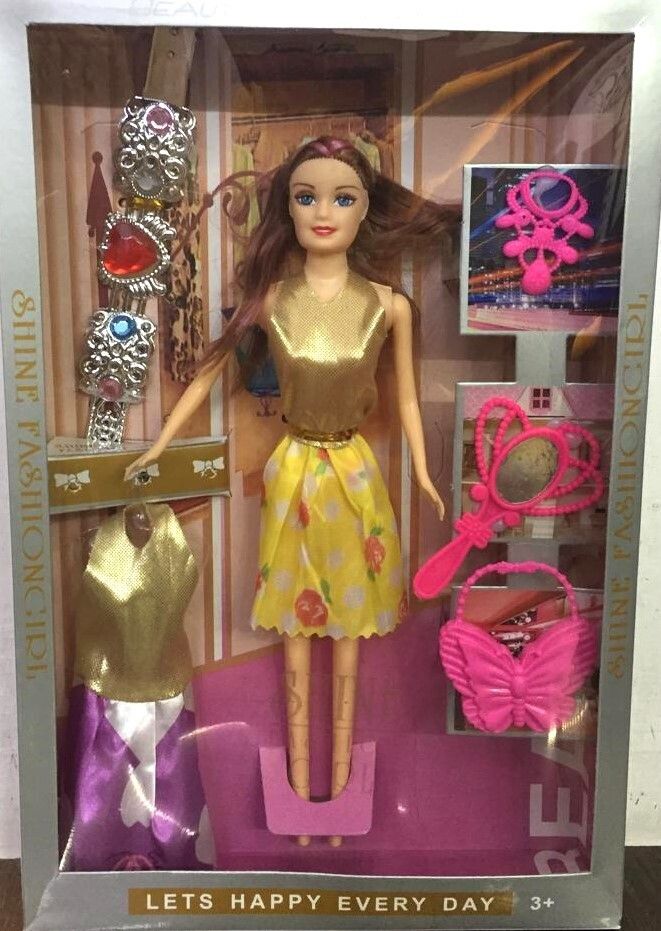 Stylish Hair Doll Set and ( 1 Dress + doll accessories ) Angel Doll for Kids-image-36