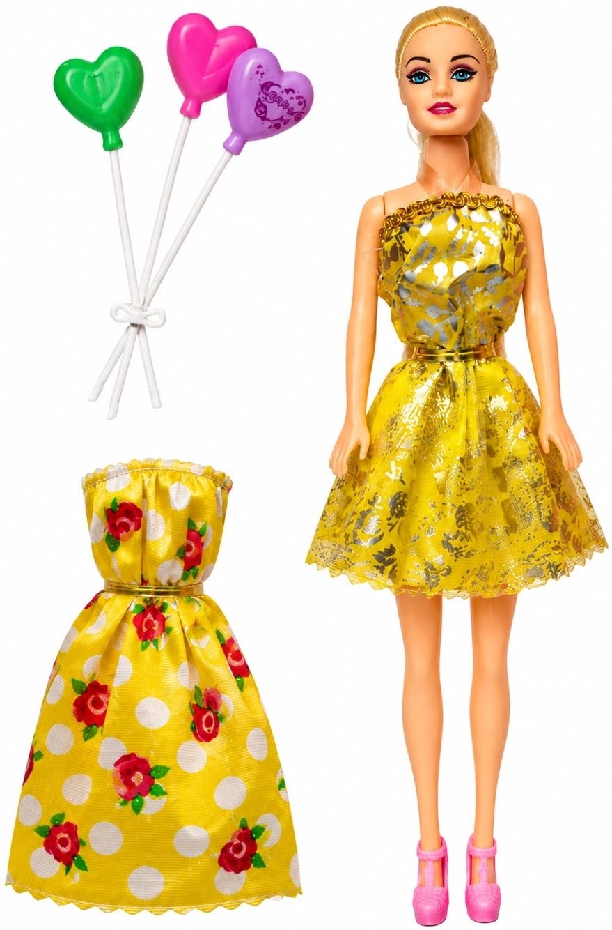 dollfashion Vogue Girl Fashion Doll Set with Extra Dress, Balloon | 3+ Years-picture-31