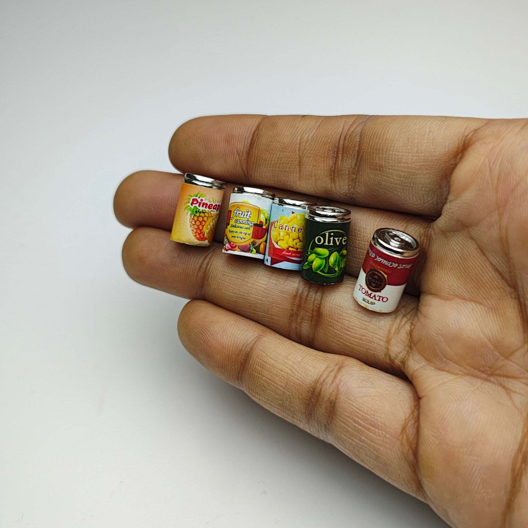 miniatures shop Miniature Food Storage Tin Set (5 Pieces) Dollhouse Kitchen Accessories-picture-34