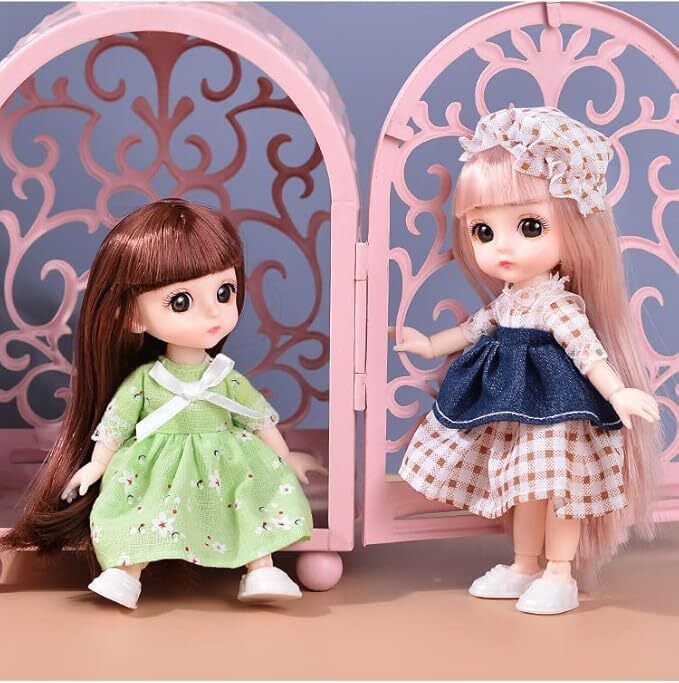Cute Princess Doll Movable Joints Dressup Barbie Doll Toy Birthday Gift