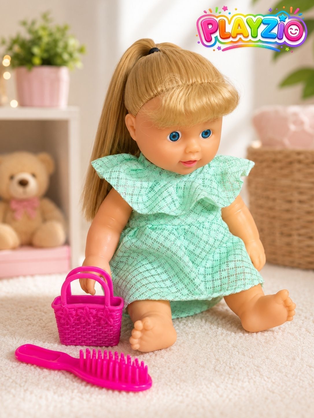 Charming Cherry Baby Doll with Hair Styling Brush & Fashion Accessories-image-39