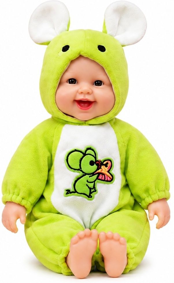 Realistic Baby Doll with Touch Sensor | Soft Plush Romper Toy Color As Per Stock-image-1