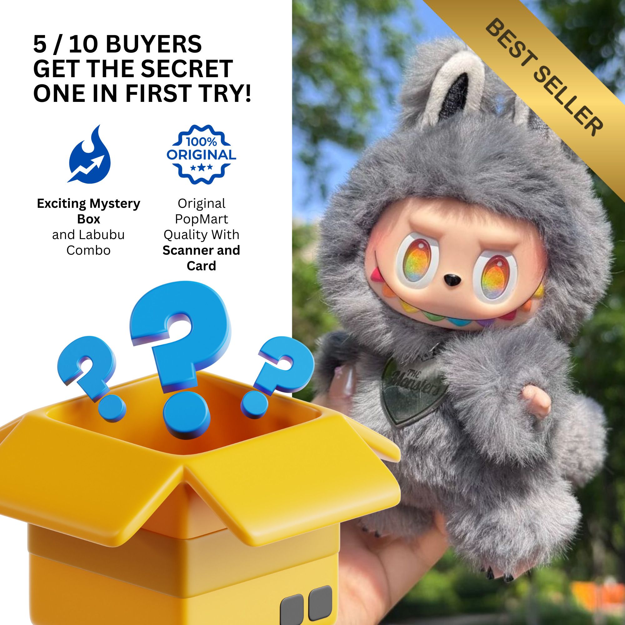 Labubu Collectible Toy Pop Mart Limited Edition Gift (Multicolor)