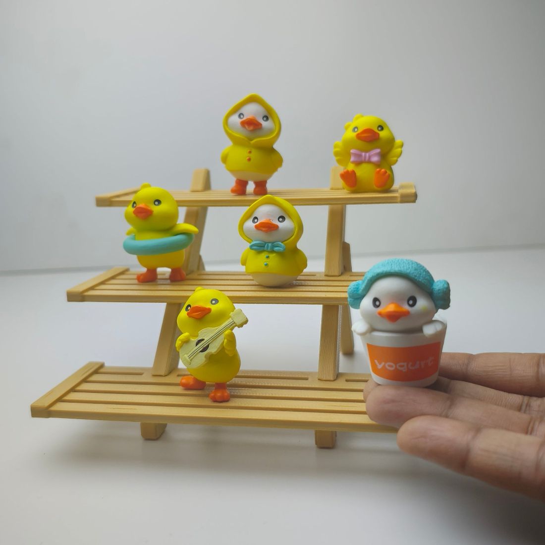 miniatures shop Miniature Duck Figurine Set (6 Pieces) Dollhouse Decorative Accessories-picture-26