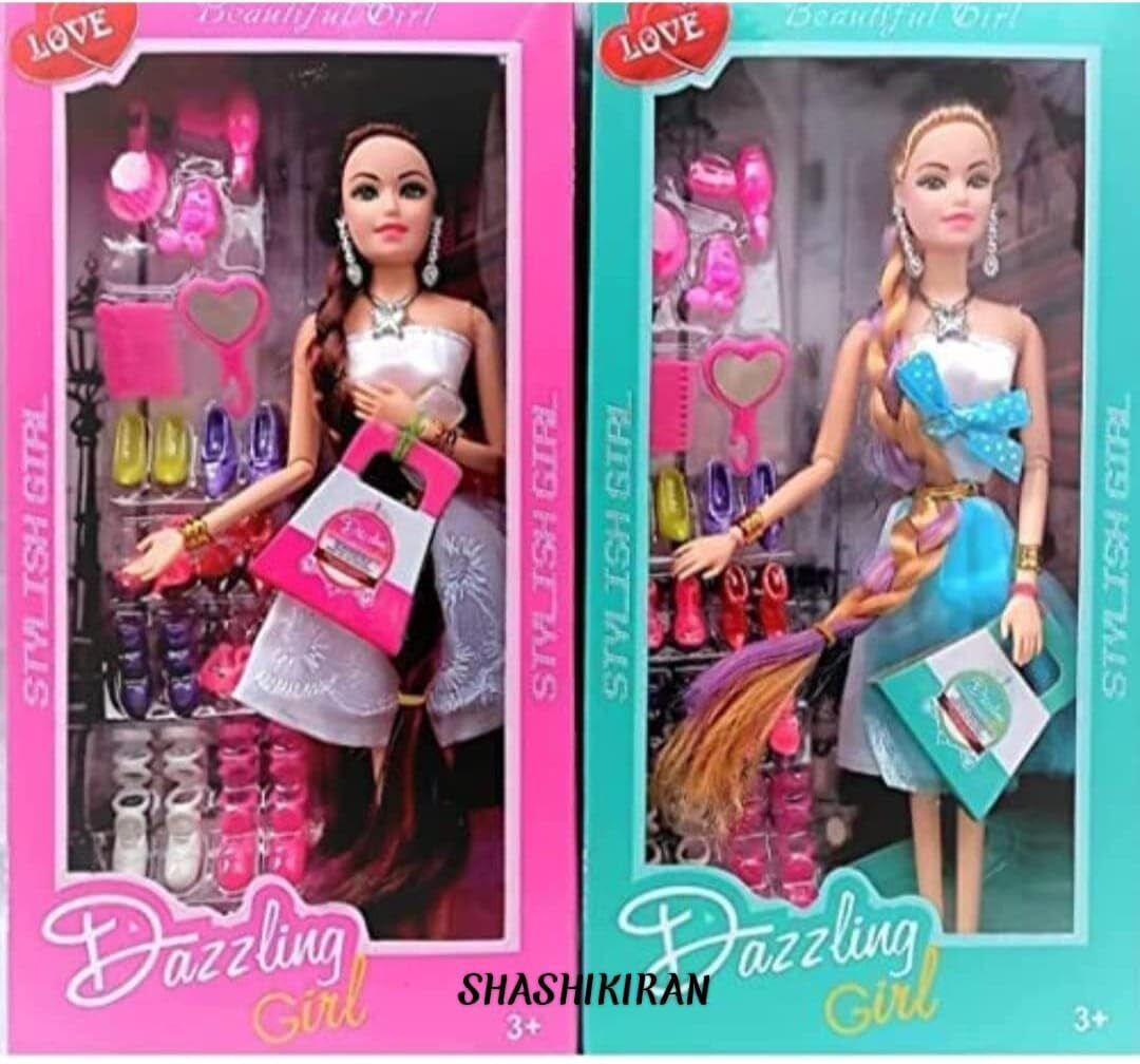Rk Toys Combo Beautiful Doll Toy Set with Movable Joints and Other Ornaments-image-32