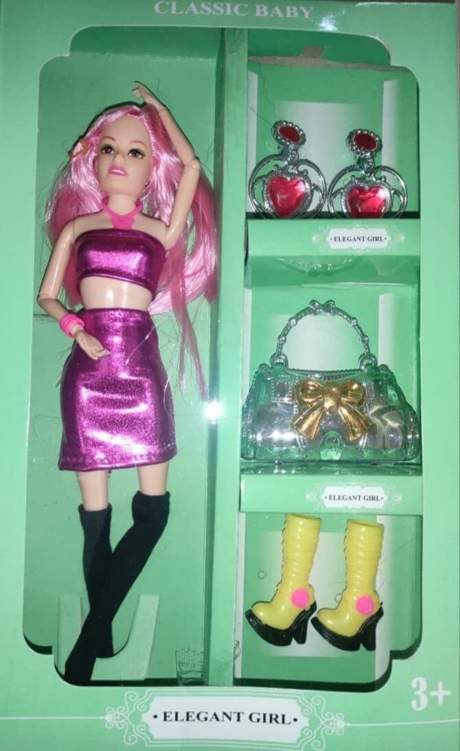 Green Elegant Doll with Shoes Cute Doll for girls-image-46