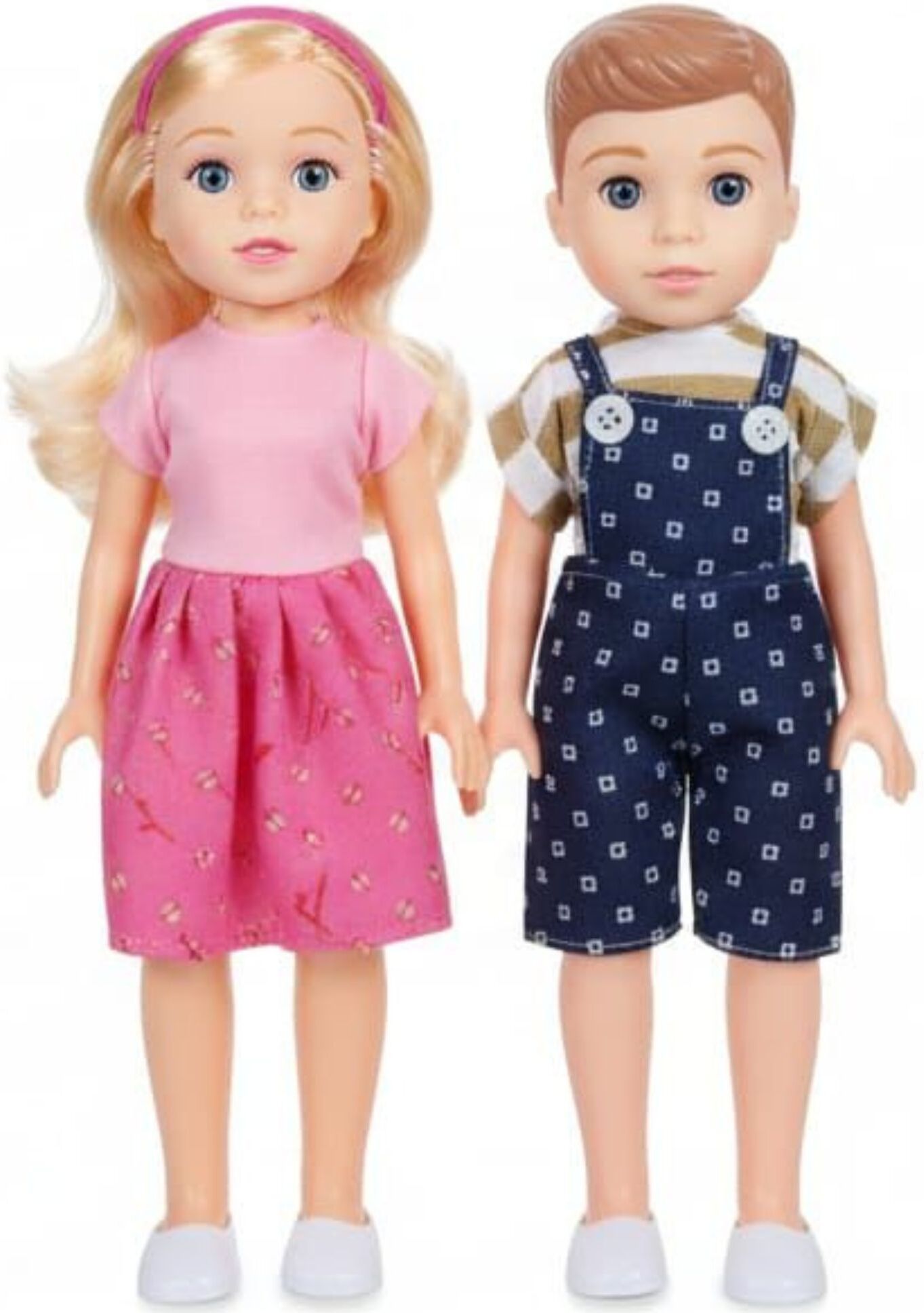 Boy Girl Couple Doll Set for Kids | Movable Hands Legs Play Dolls-image-30