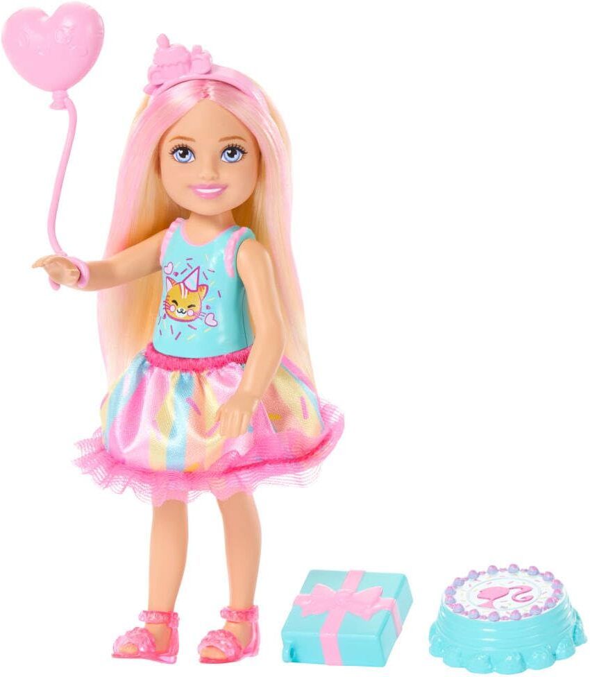 barbie Club Chelsea 6-Inch Birthday-Themed Small Doll with 4 Party Accessories-picture-19