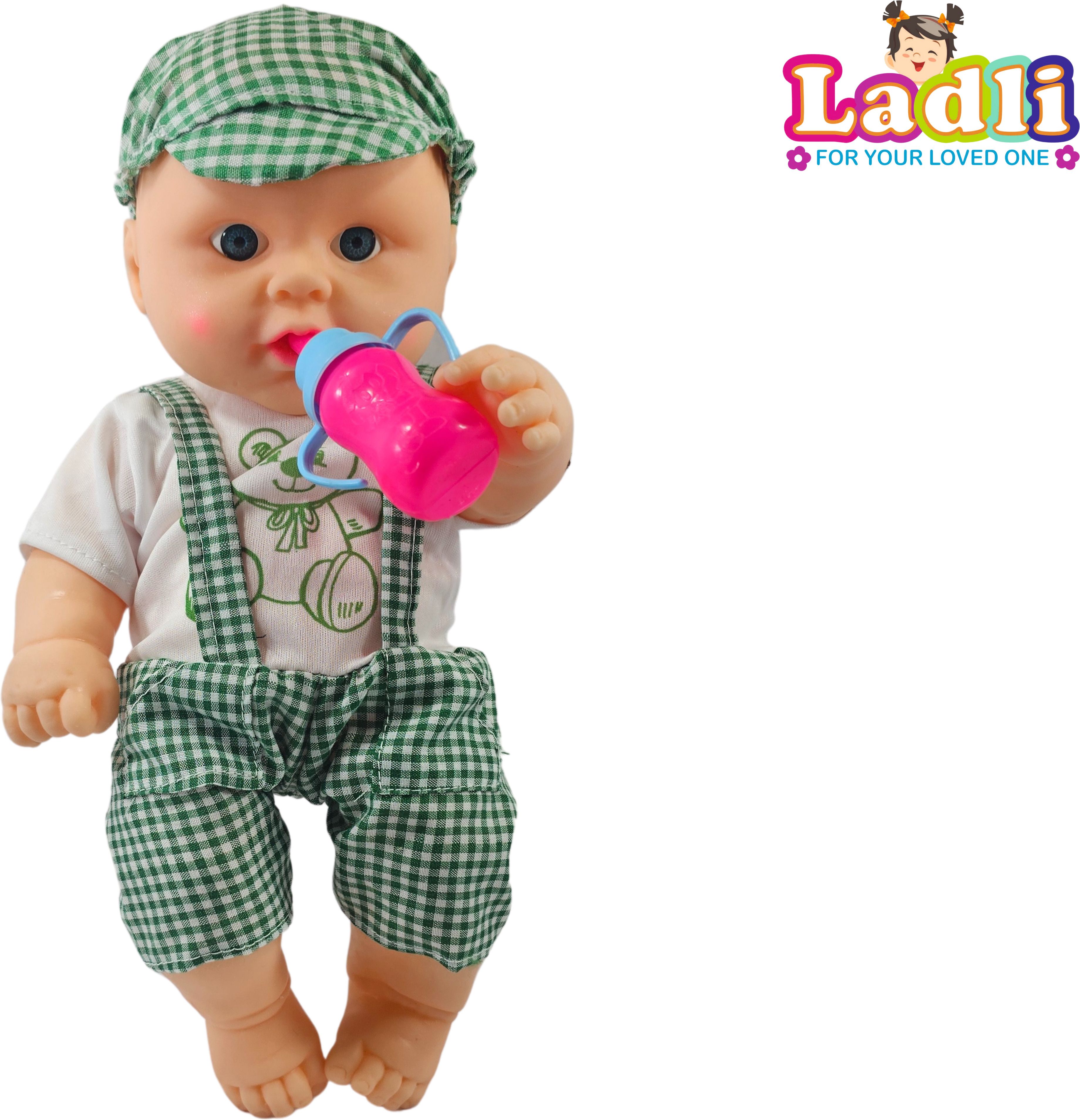 Boy Doll for Kids Cute Boy Golu Baba Rotatable Leg Arms Clothes Set 31 cm_A
