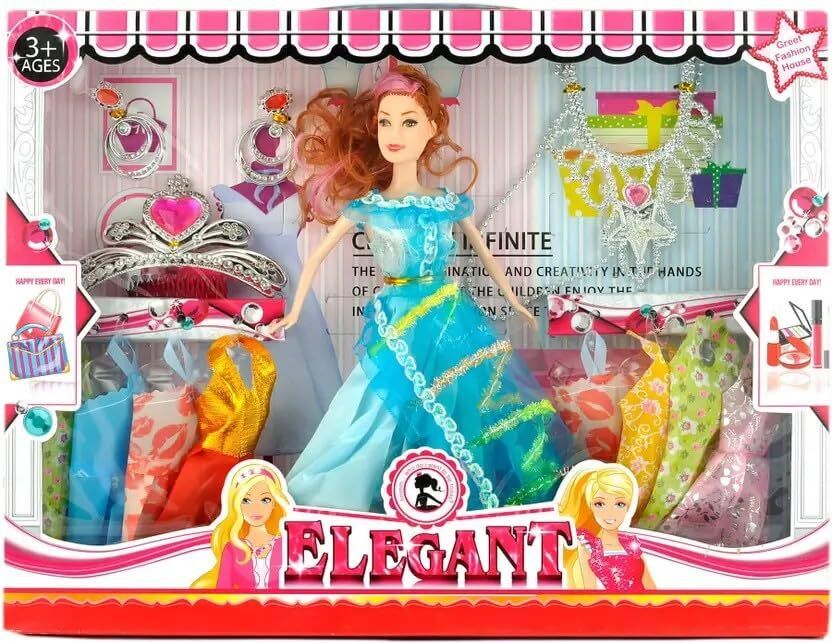Cute Elegant New Trending Long Hair Doll Playset for Girl-image-15