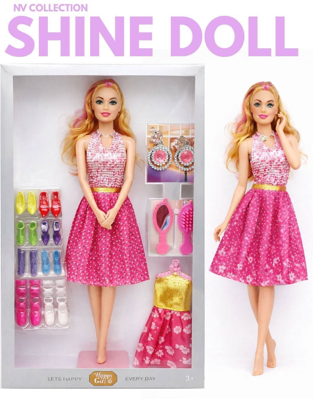 nv collection Shine Dolls Fashion Role Play Set for Kids-picture-37