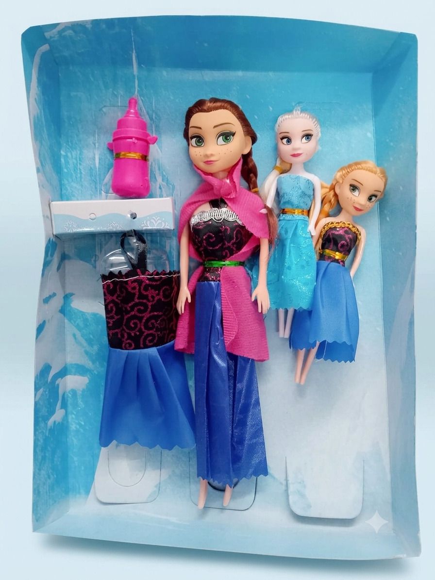 vijlet Royal Princess Anna Fashion Doll Set with Mini Figures & Extra Outfit:-picture-0