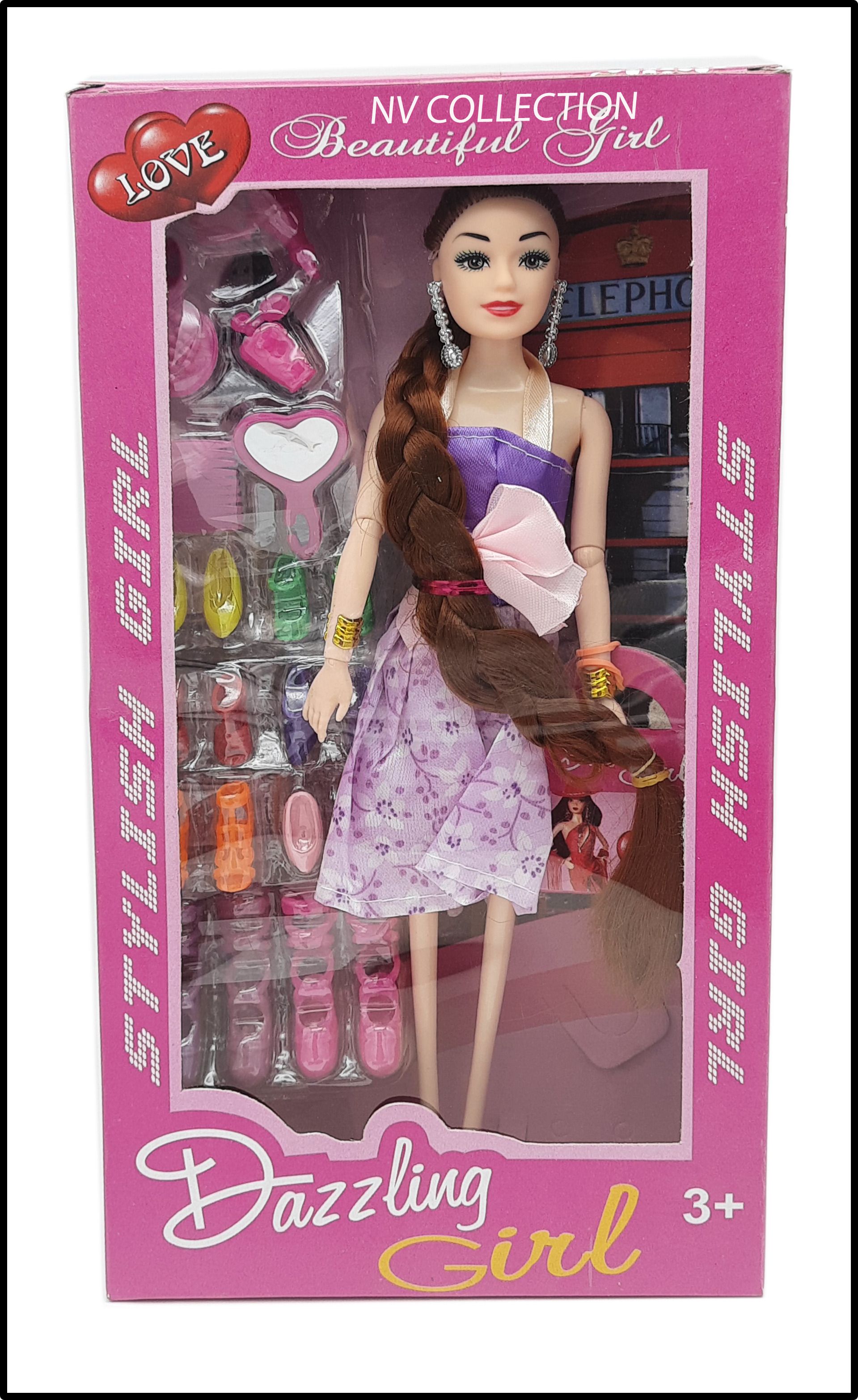 Modern City Girl Doll with long hair multiple accesories-image-32