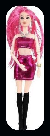 A-Pink Cute & Charming Foldable doll with Party Outfit (Multicolor)-image-16