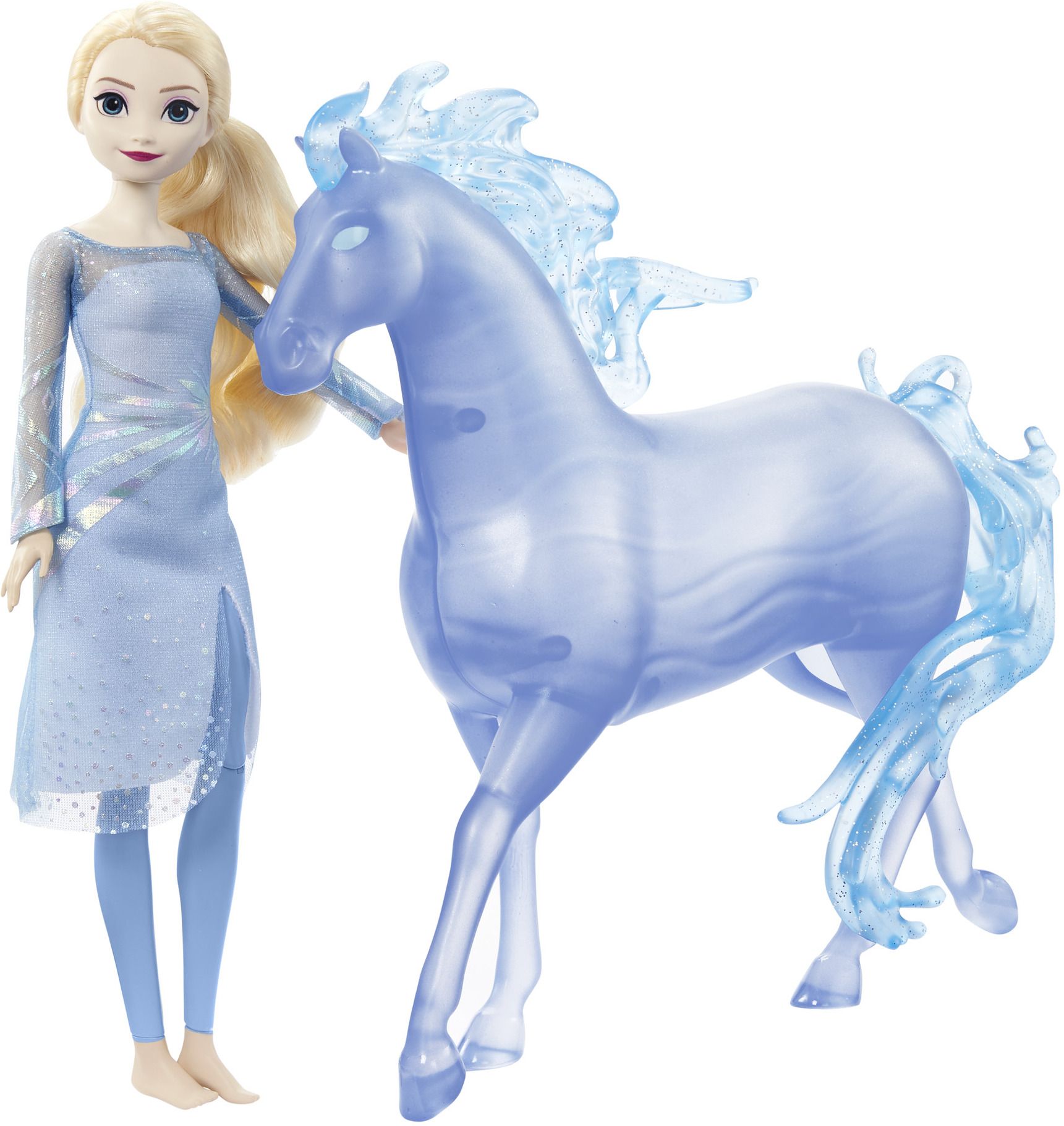 Frozen Elsa Fashion Doll and Horse-Shaped Water Nokk Figure