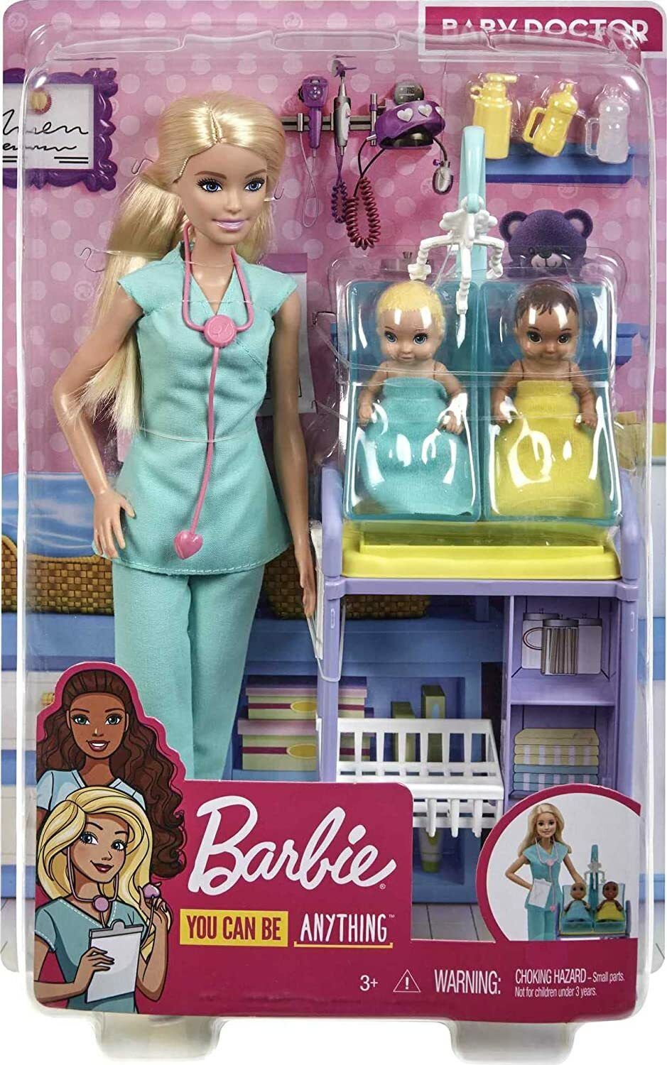 barbie Careers Baby Doctor Doll And Playset (Multicolor)-picture-13