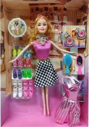 anushka toys Doll With Shoes & Fashion Accessories for kids for birthday gifts-picture-37