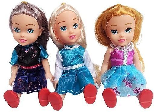 akflicks Fashion Sister Doll Set of 3 Assorted Dress Design-picture-13