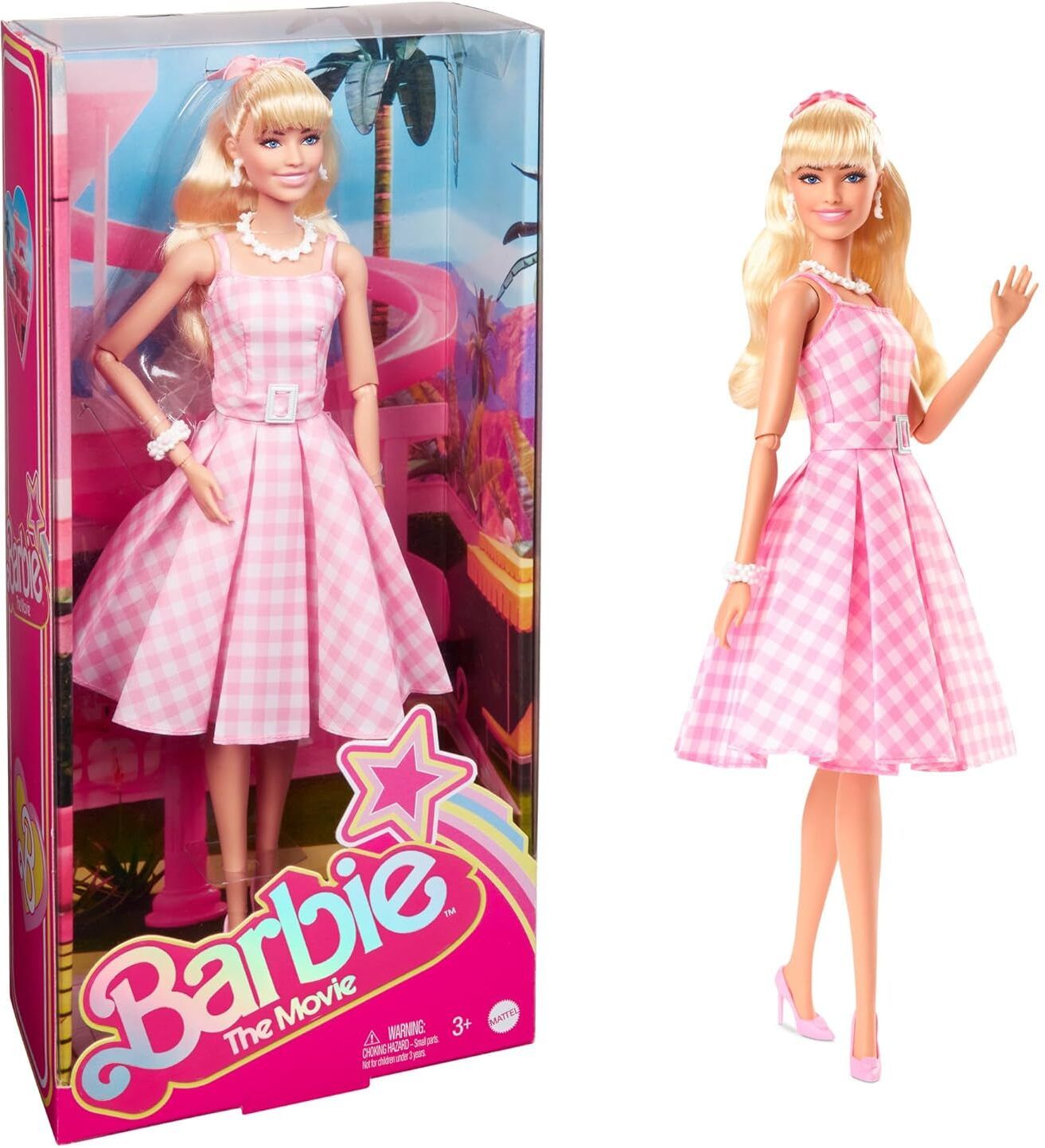 The Movie Doll, Margot Robbie as, Doll Wearing Pink Outfit with Cowboy Hat