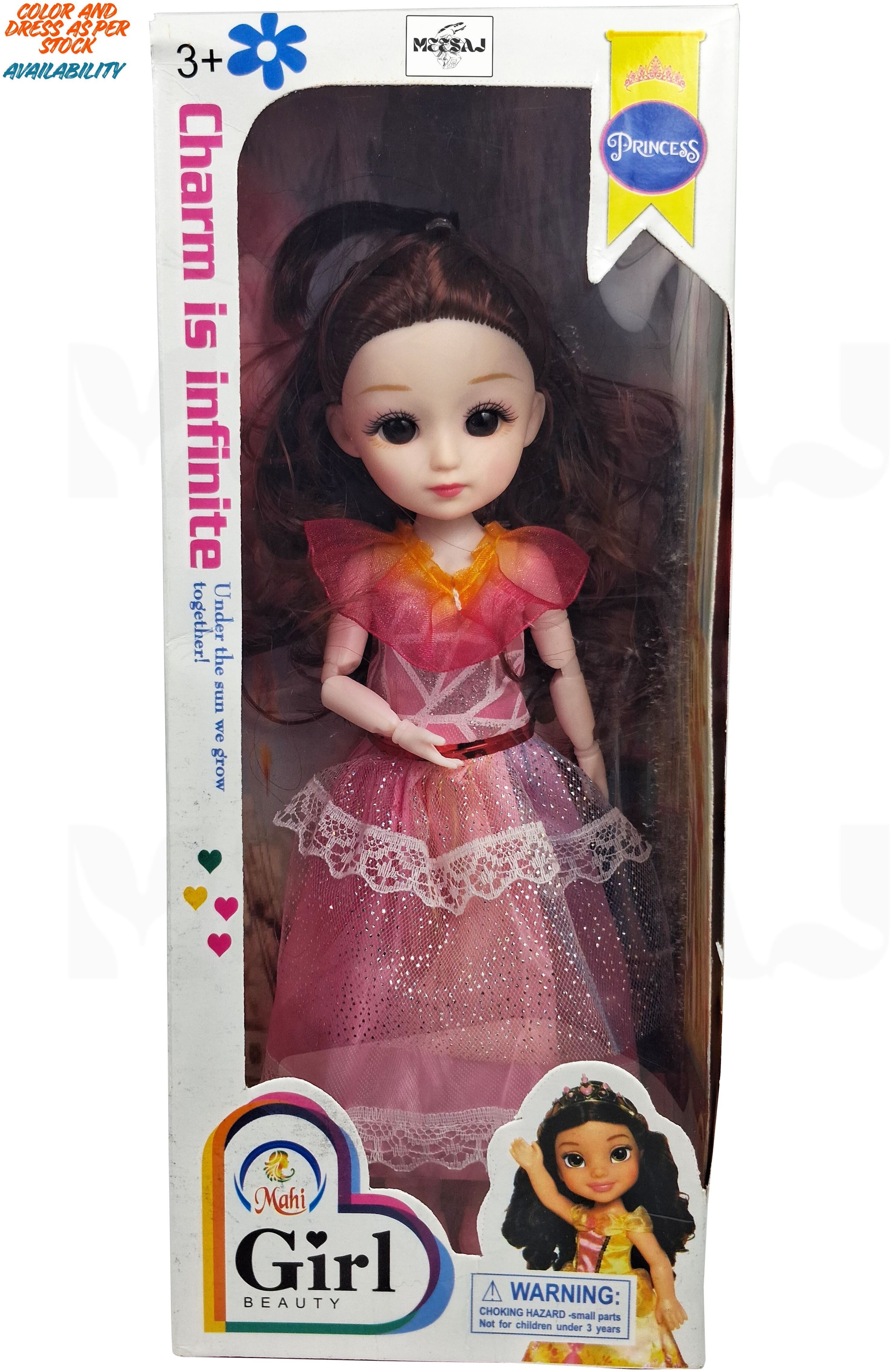 meesaj Mahi Girls Doll in Pink Outfit – Fully Movable Cute Fashion Toy for Kids-picture-14