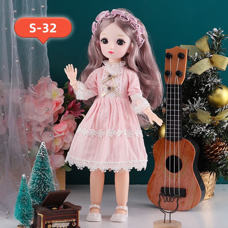 maadi 30cm pc1 Barbie style doll, Long hair doll, Toys for girls Shoes Jointed Makeup-picture-23