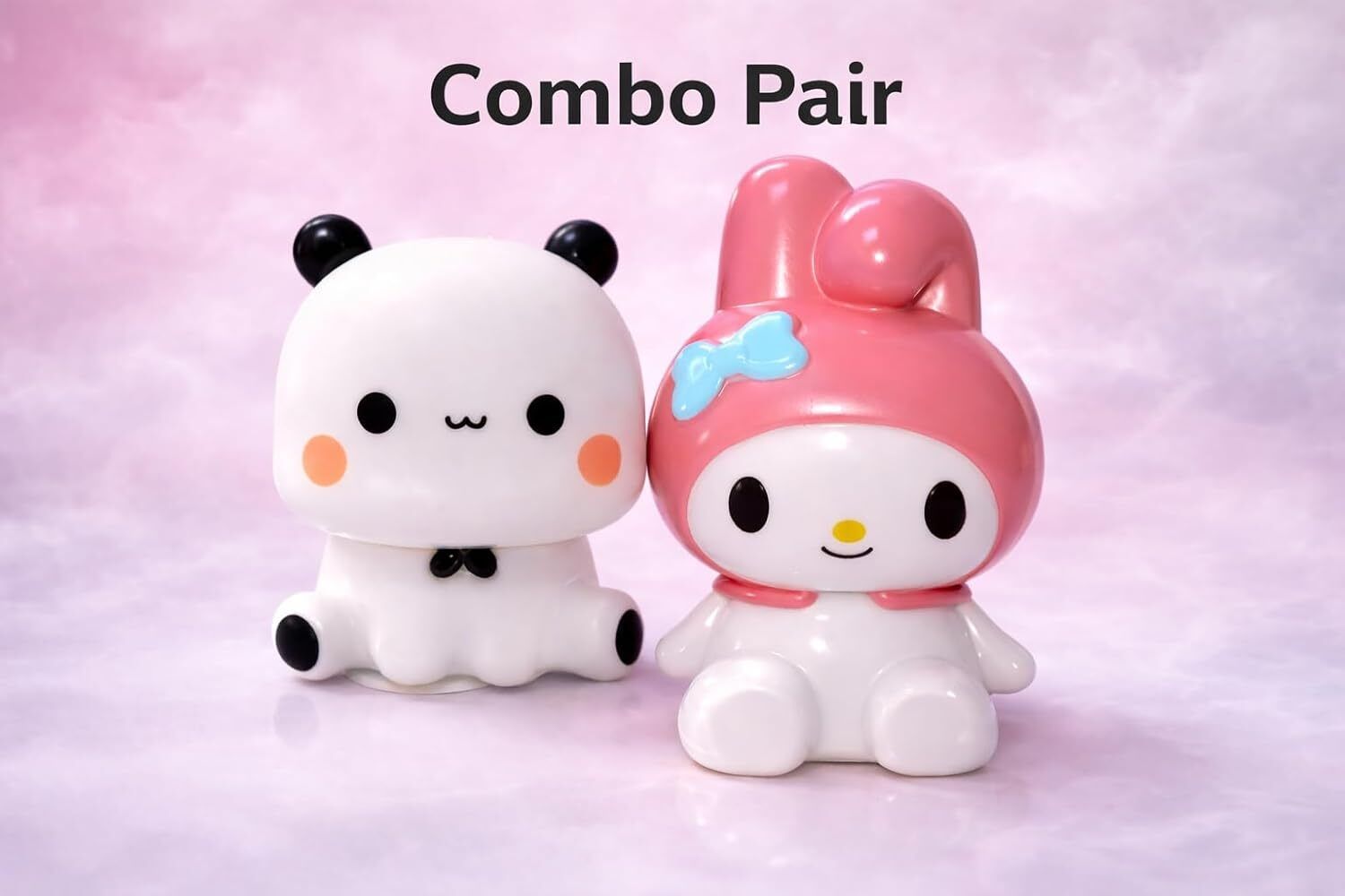 adorn deer Cute Cartoon Panda & Bunny Figurine Combo Pair | Kawaii-picture-32