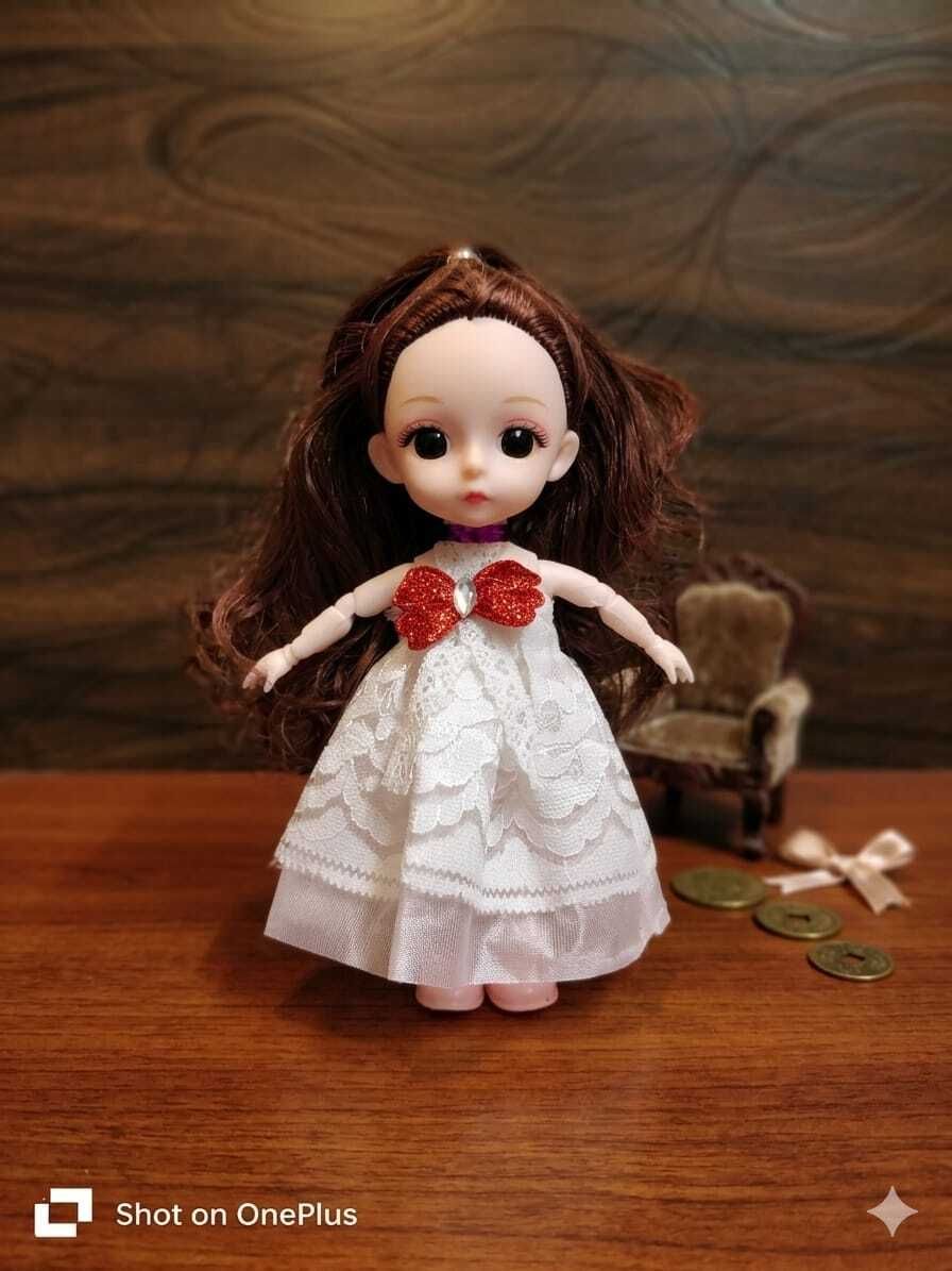 Mini Moveable Joints – Elegant White Gown Princess Doll 16 CM-image-26