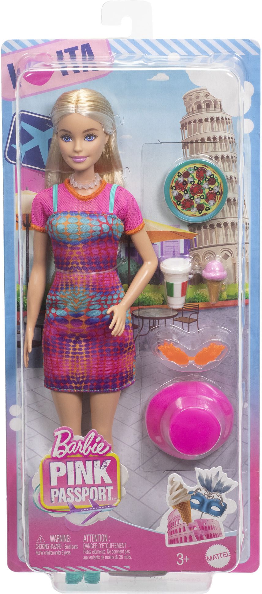 barbie Pink Passport Italy Doll Set with Clothes & Travel Accessories-picture-17