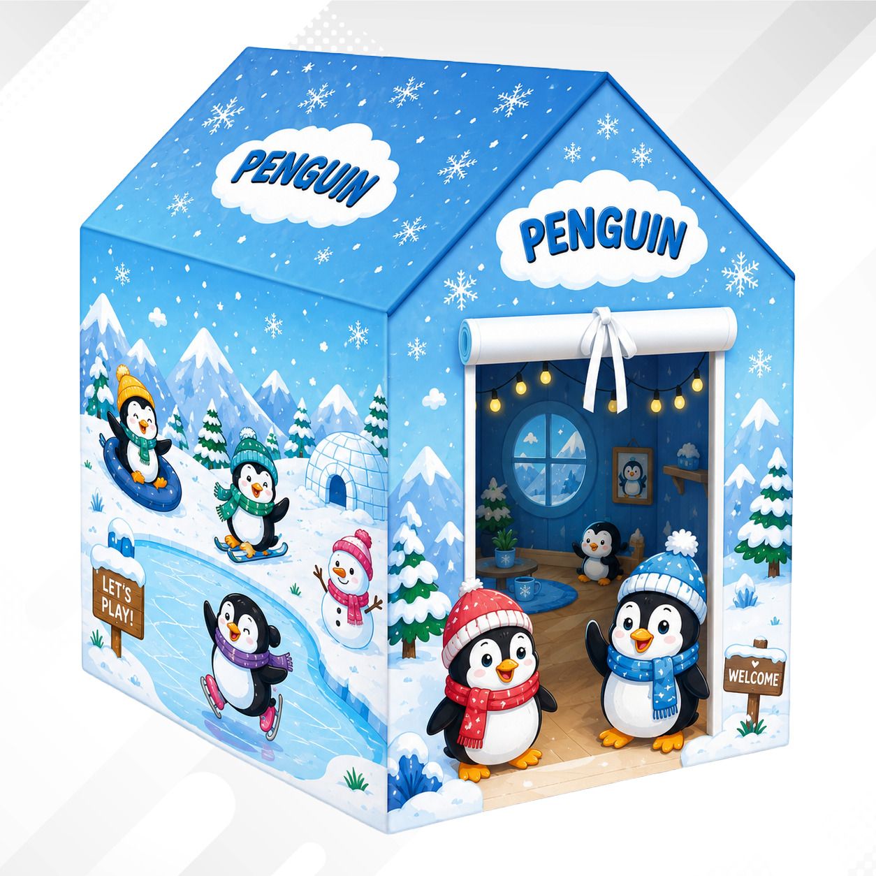 Cute Penguin Theme Play House for Boys & Girls-image-6
